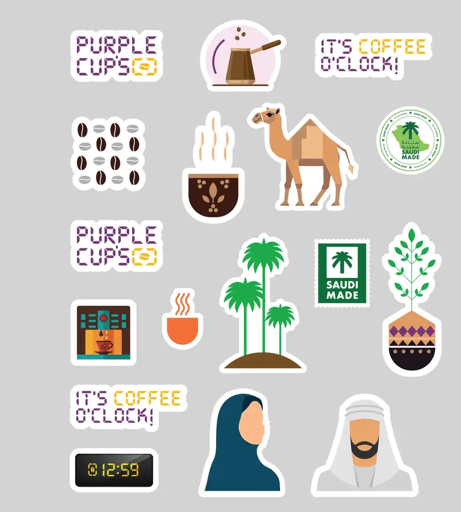 Purple Cups sticker sheet