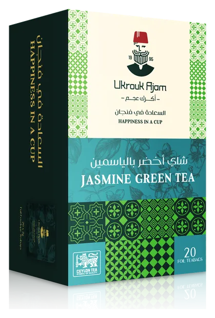 شاي أخضر بالياسمين · أكرك عجم